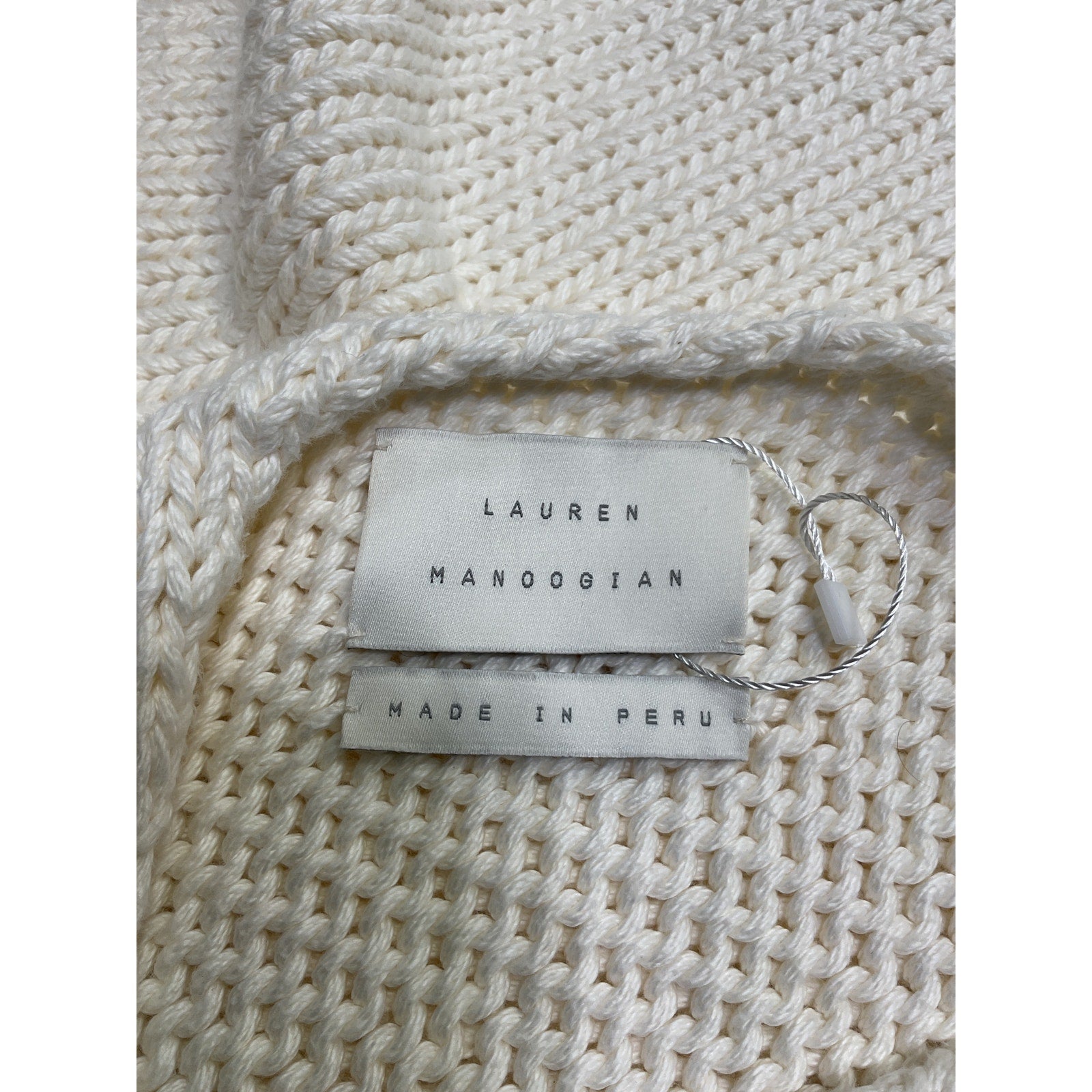 Lauren Manoogian 'Pima' Cream Cotton Sweater Size 1