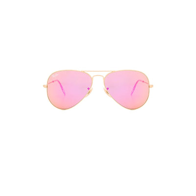 Ray-Ban Gold-Tone Pink Flash Aviators