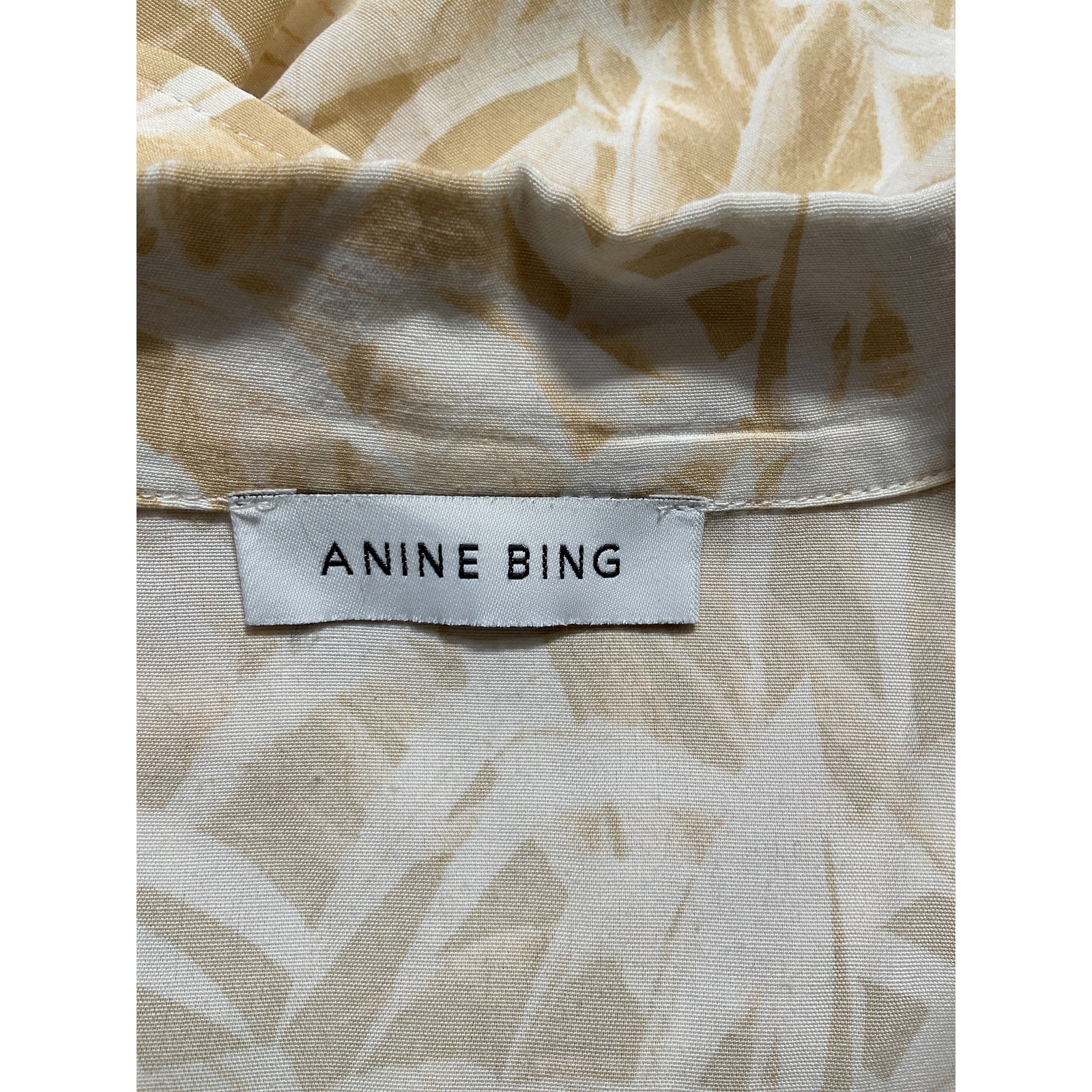 Anine Bing 'Austin' White Short Sleeve Top Size S