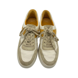 Vince Cream & Yellow Warren Court Sneaker Shoes Size 7.5