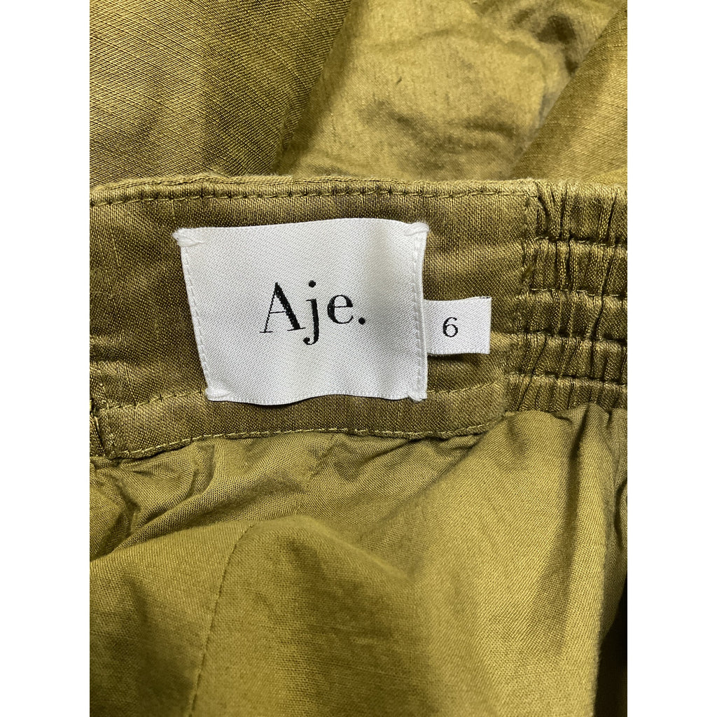 Aje 'Theory' Green Cinched Pant Size 6