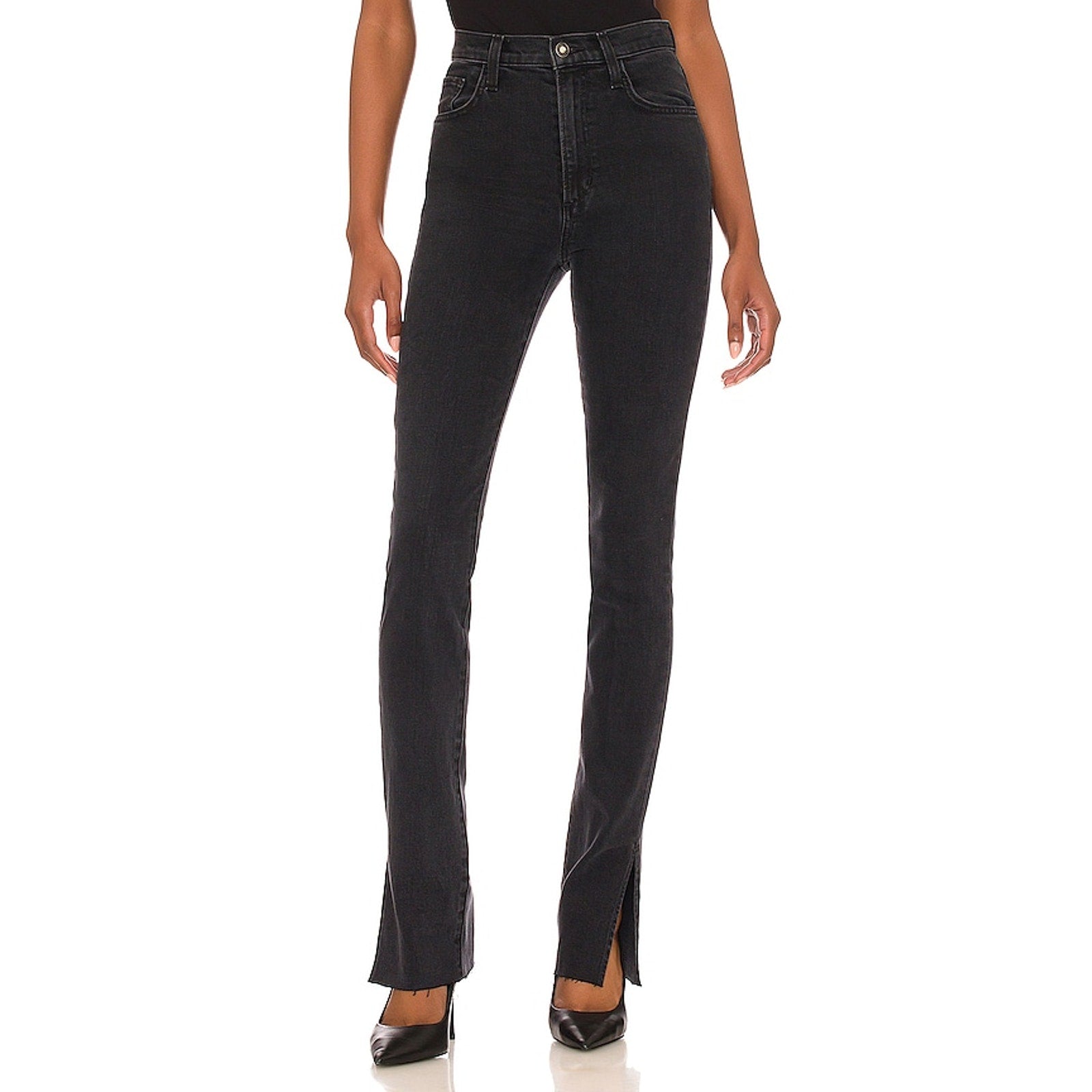 Favorite Daughter 'Valentina' Black Super High Rise Tower Denim Jean Size 27 - NWT