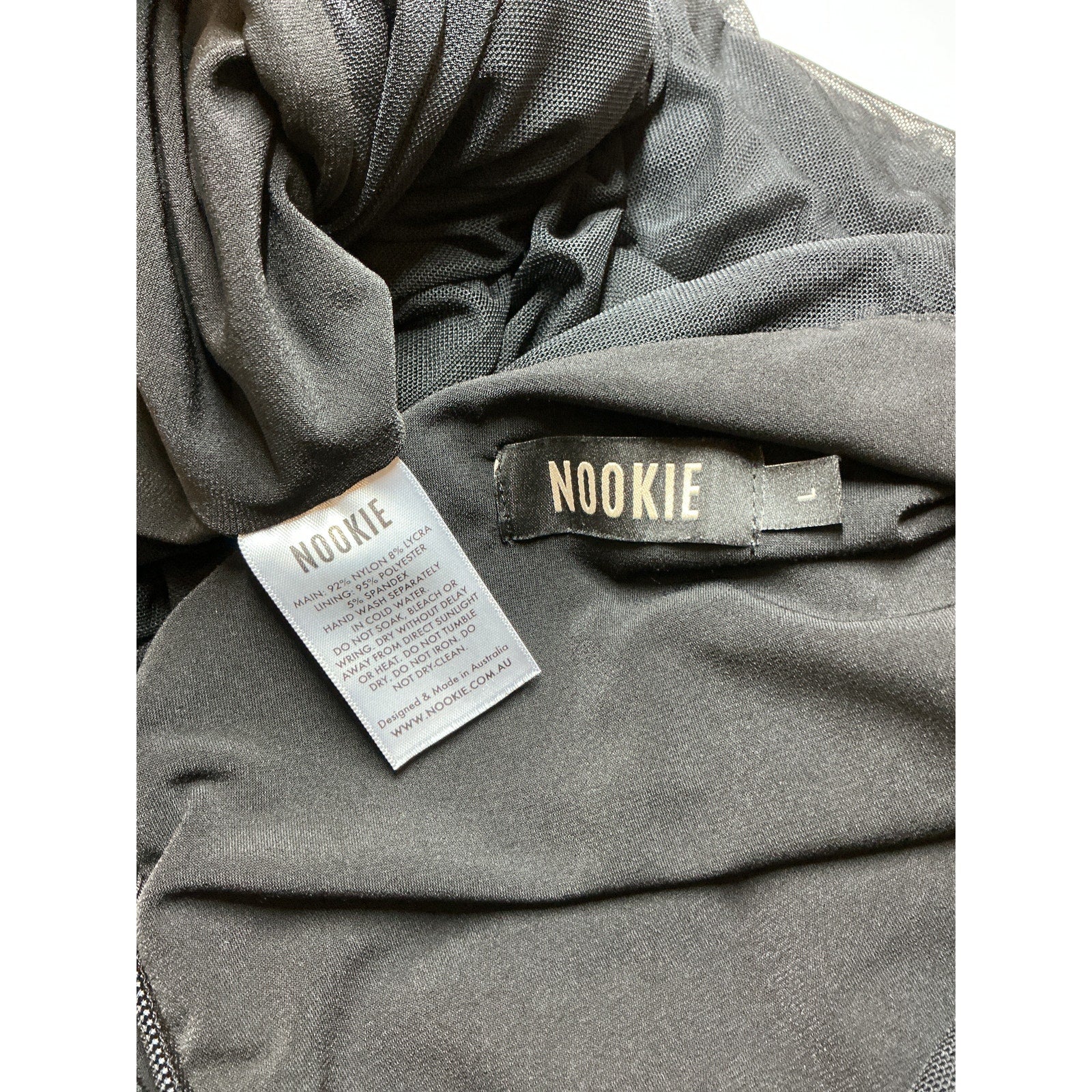 Nookie x Revolve 'Inspire' Black One Shoulder Midi Dress Size L