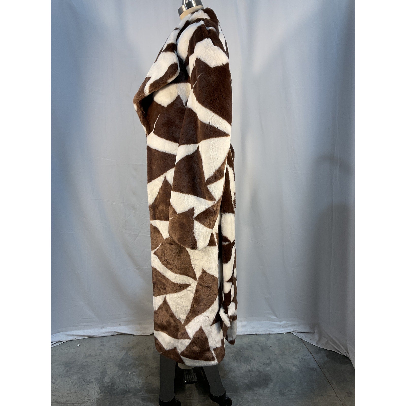 Ronny Kobo 'Ilia' Brown Faux Fur Coat Size S - NWT