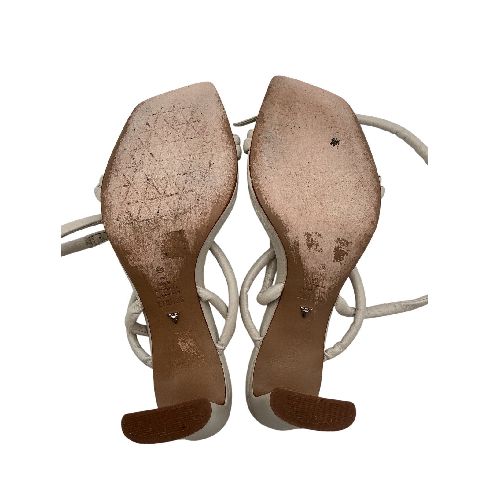 Schutz 'Nadia' Cream Leather Sandal Size 8.5