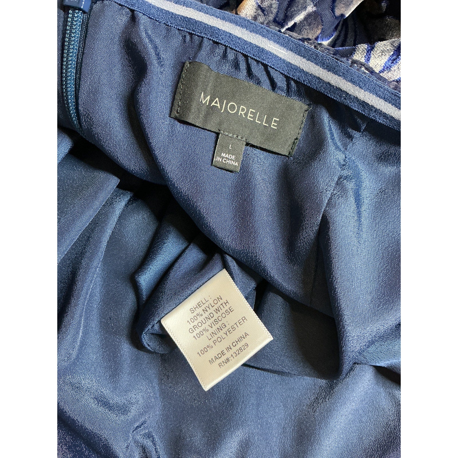 Majorelle 'Martha' Blue Poly Mini Dress Size L