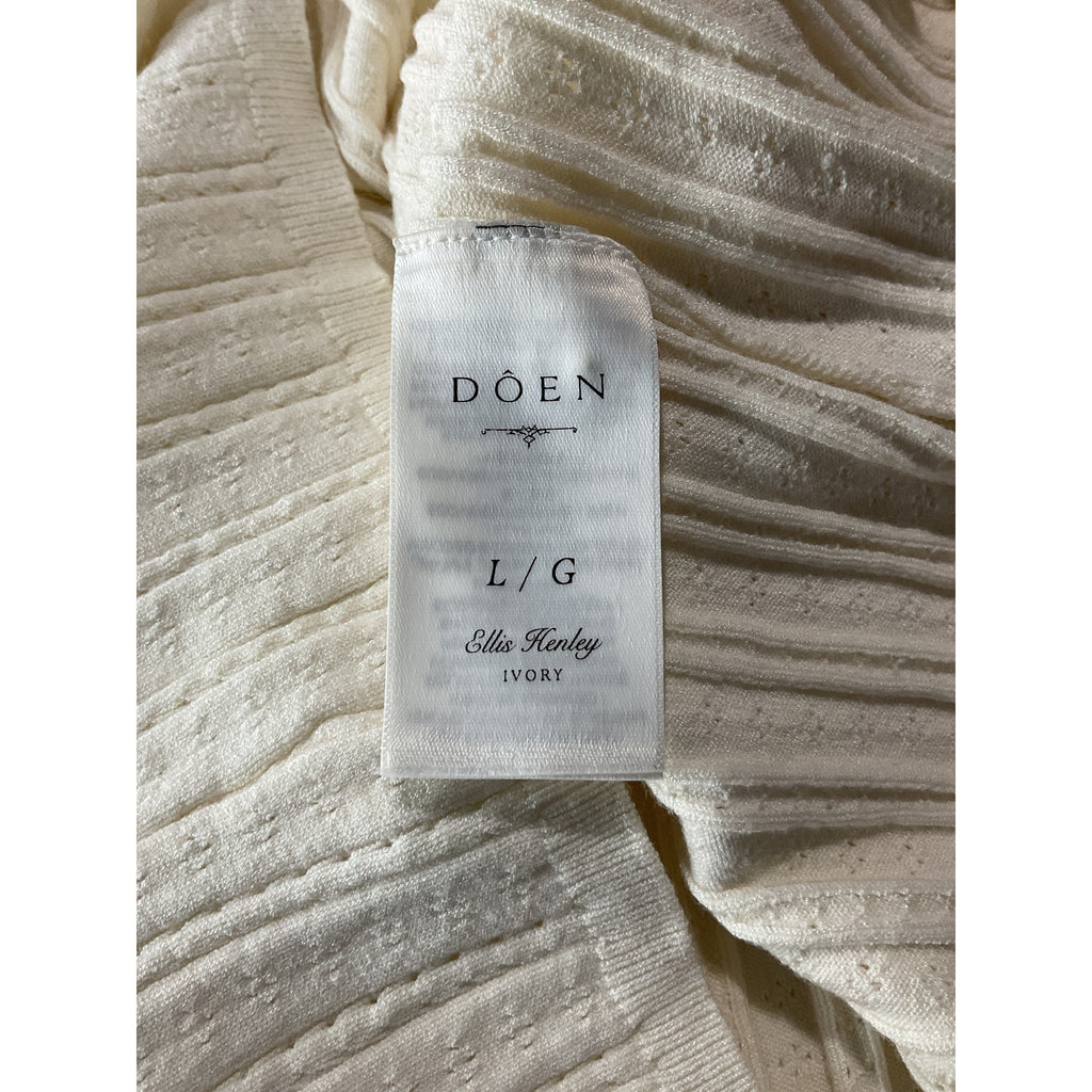 D�en 'Ellis' Ivory Henley Top Size L