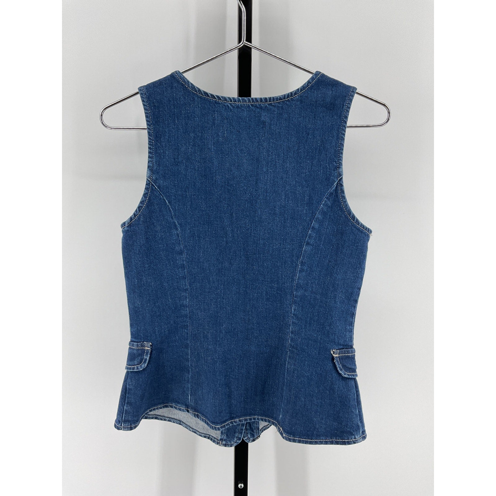 Reformation 'Asha' Blue Cotton Denim Top Size 8
