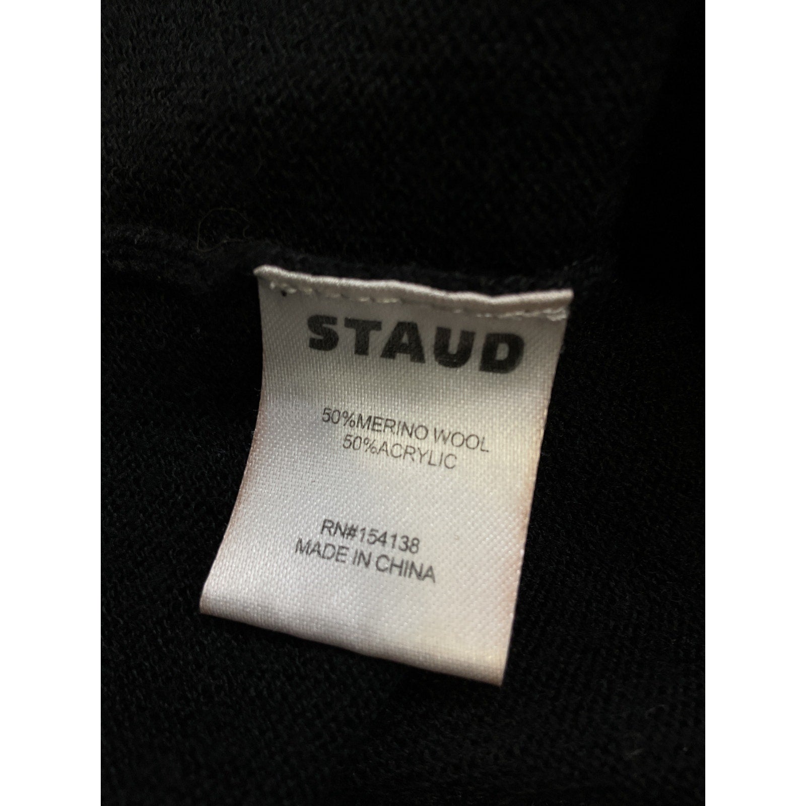 Staud 'Urchin' Black Turtleneck Sweater Size XS