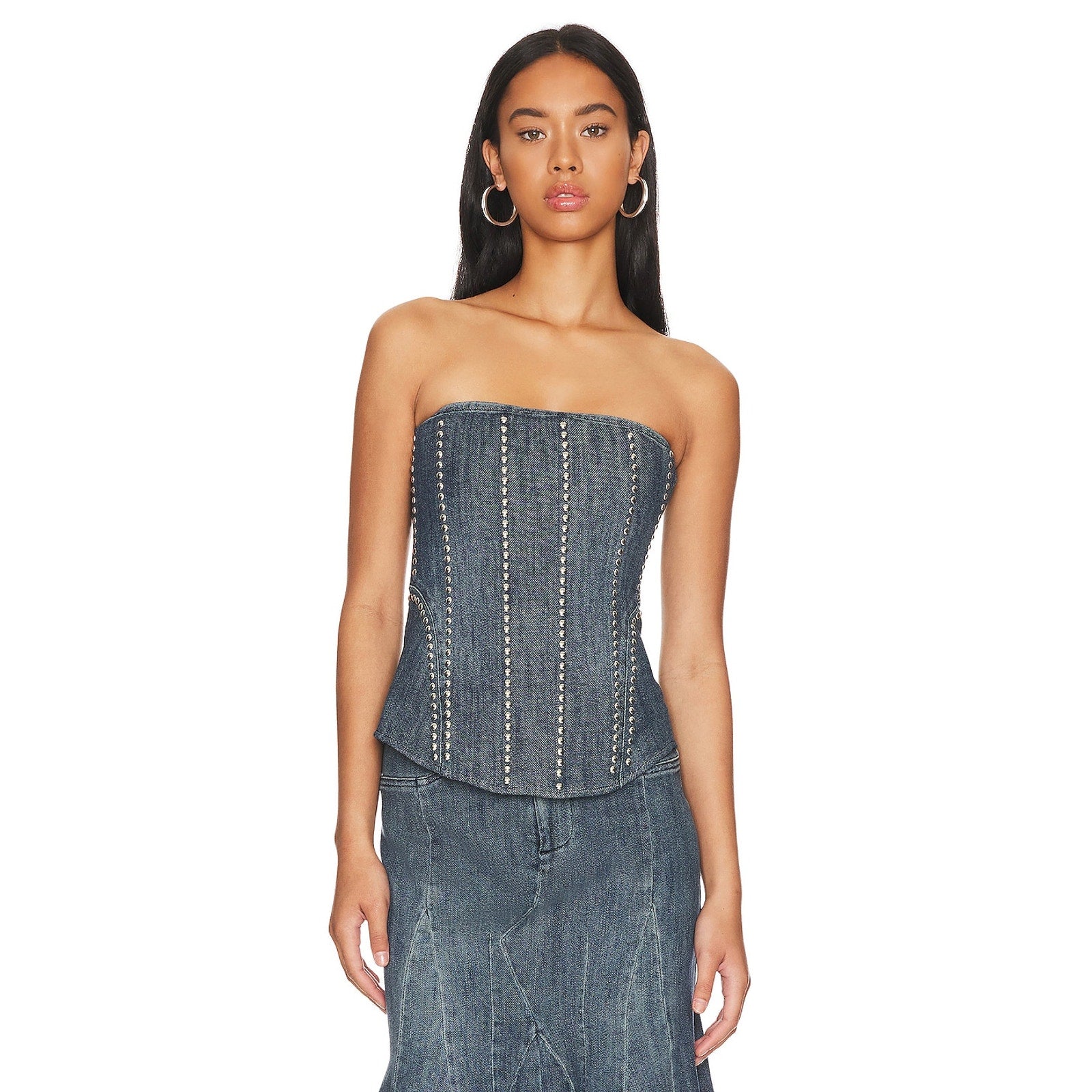 Miaou 'Libra' Blue Denim Corset Size XS - NWT
