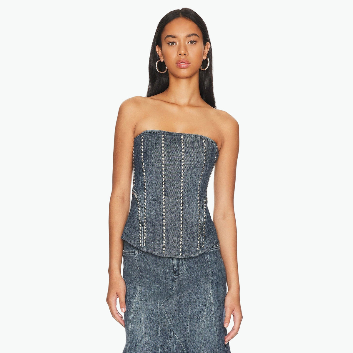 Miaou 'Libra' Blue Denim Corset Size XS - NWT