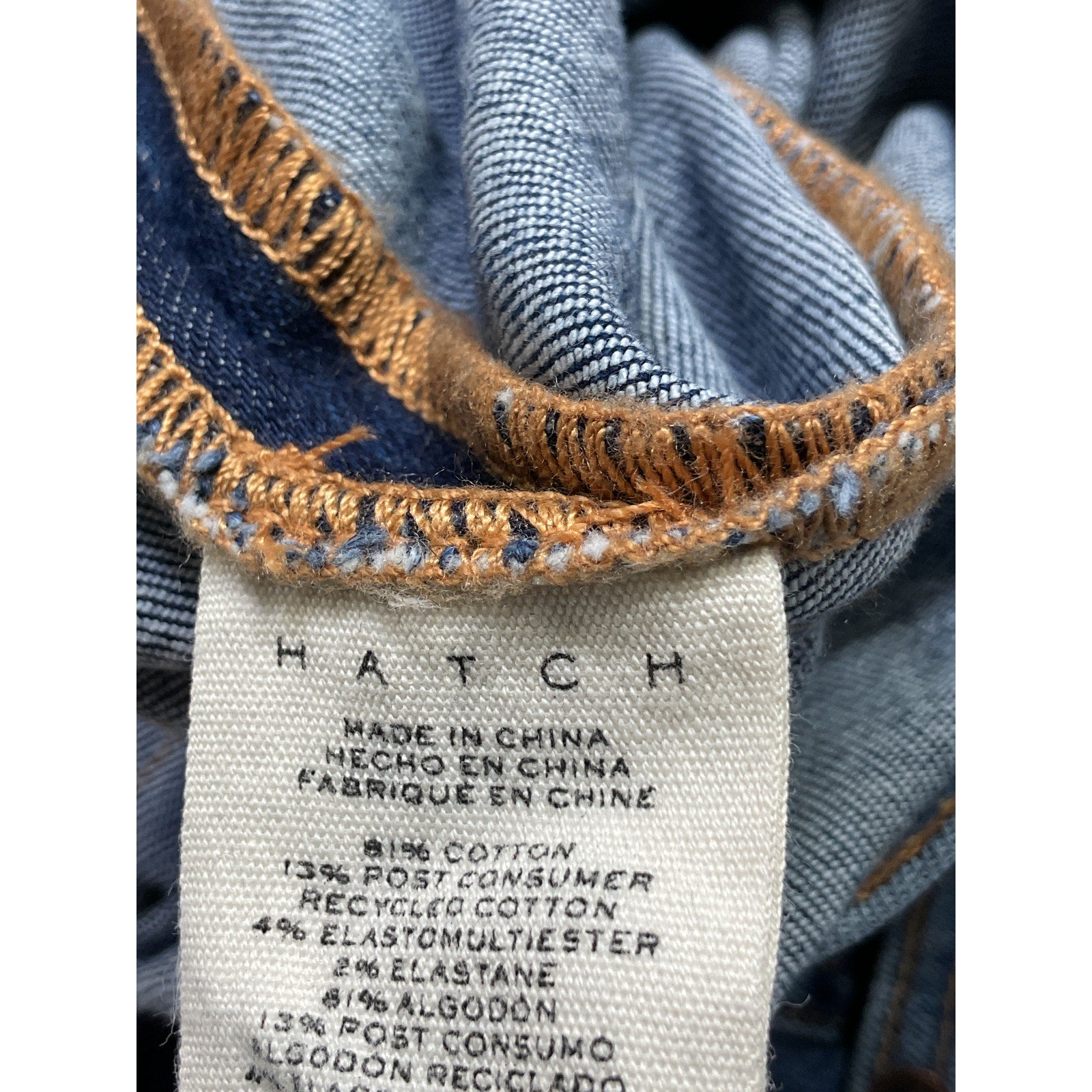 Hatch The Slim 'Maternity' Blue Denim Jean Size 27