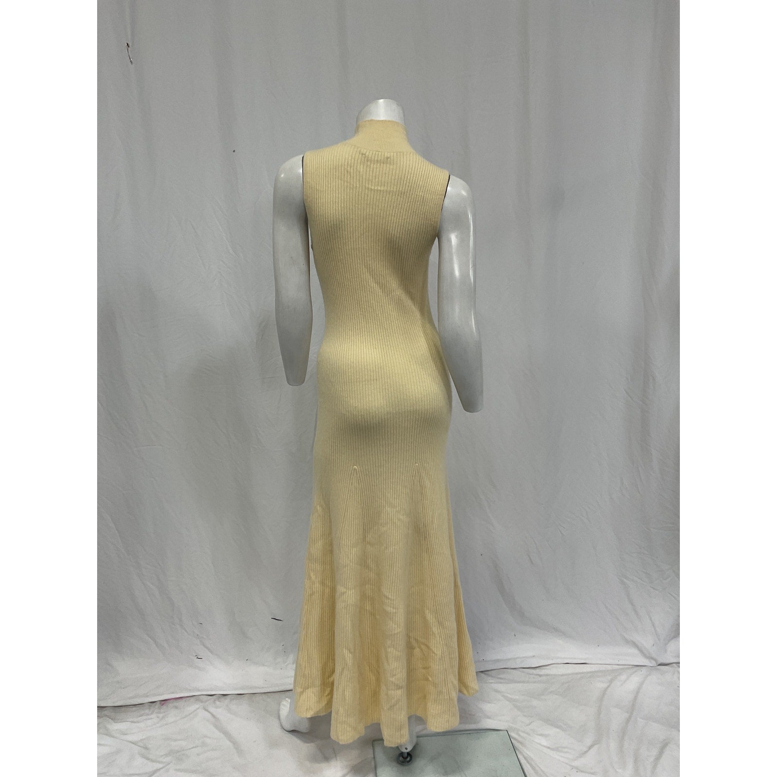 Reformation 'Odelia' Beige Cashmere Midi Dress Size M