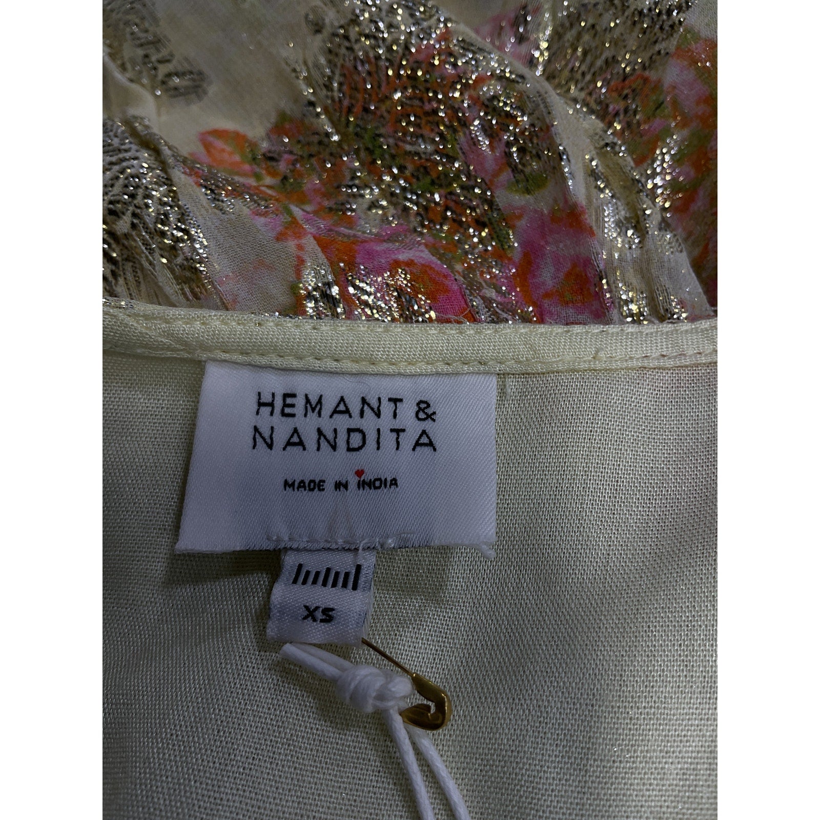 Hemant And Nandita Yellow Short Dress Size XS - NWT