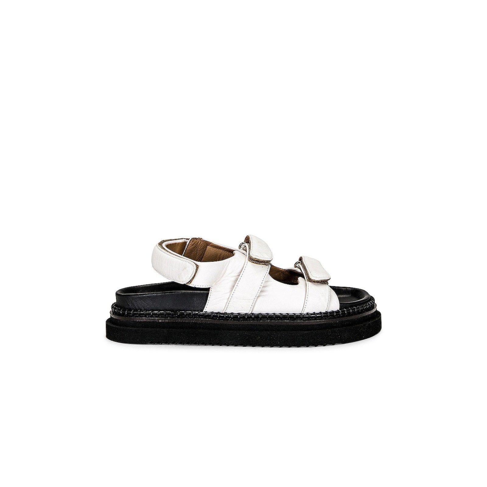 Isabel Marant 'Madee' White Leather Padded Sandal Size 36