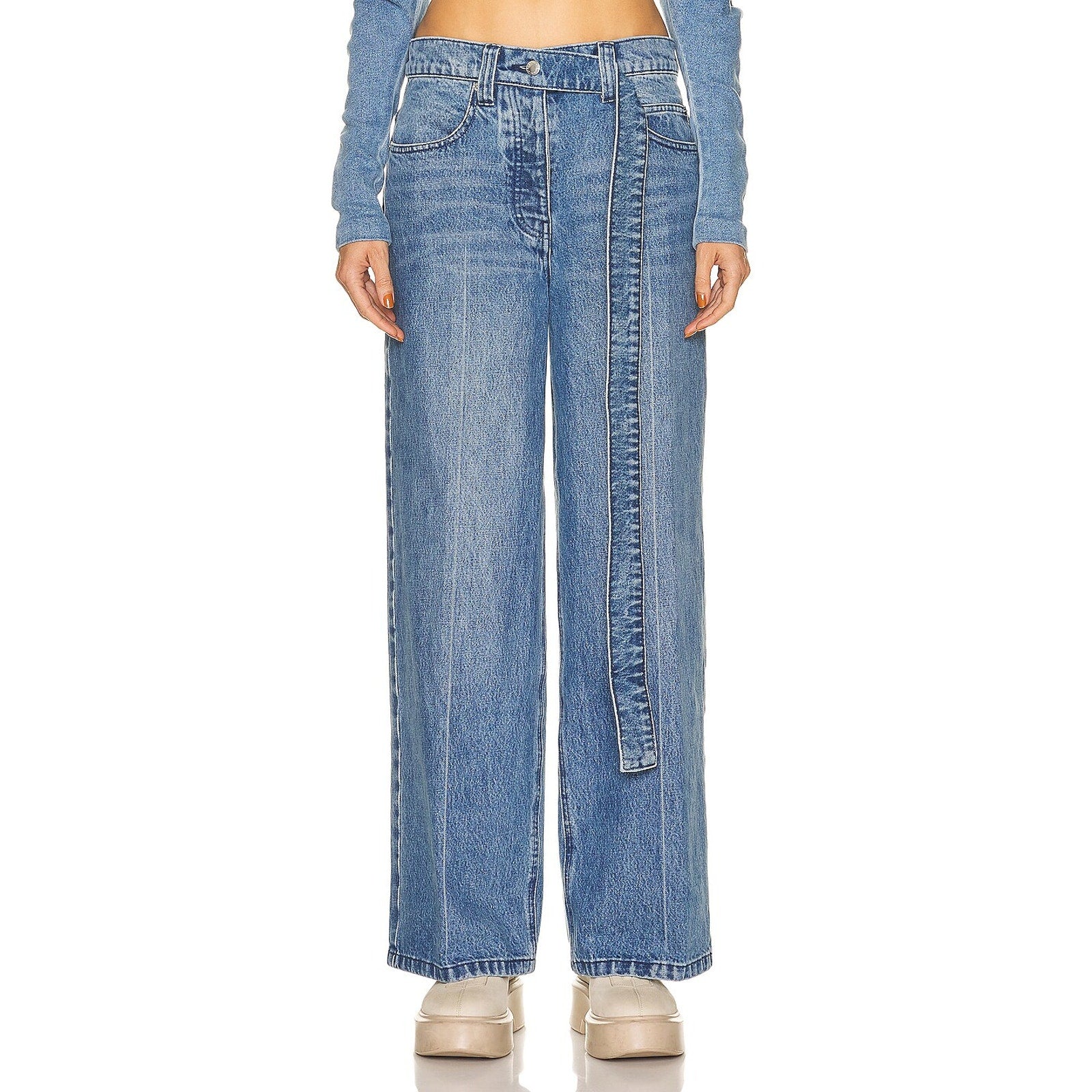 Alexander Wang 'Raver' Blue Baggy Pants Size 25