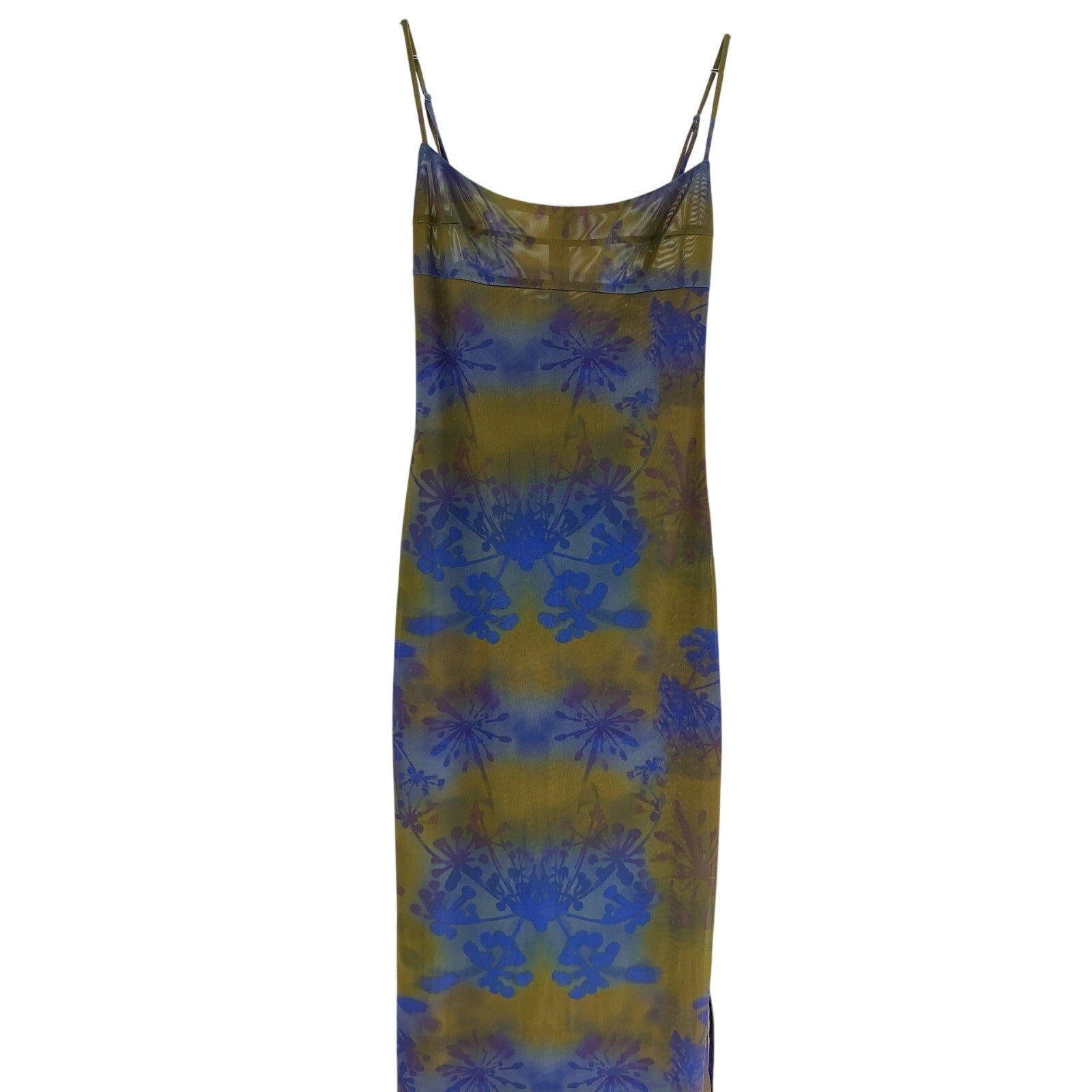 Miaou 'Paloma' Blue Polyester Elsesser Thais Dress Size S