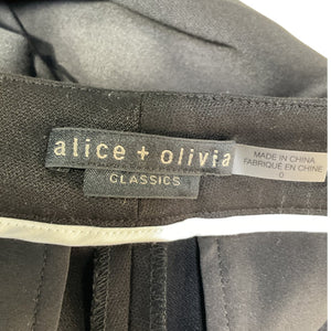 Alice + Olivia Tailored Black Off White Princess Pants Size 0