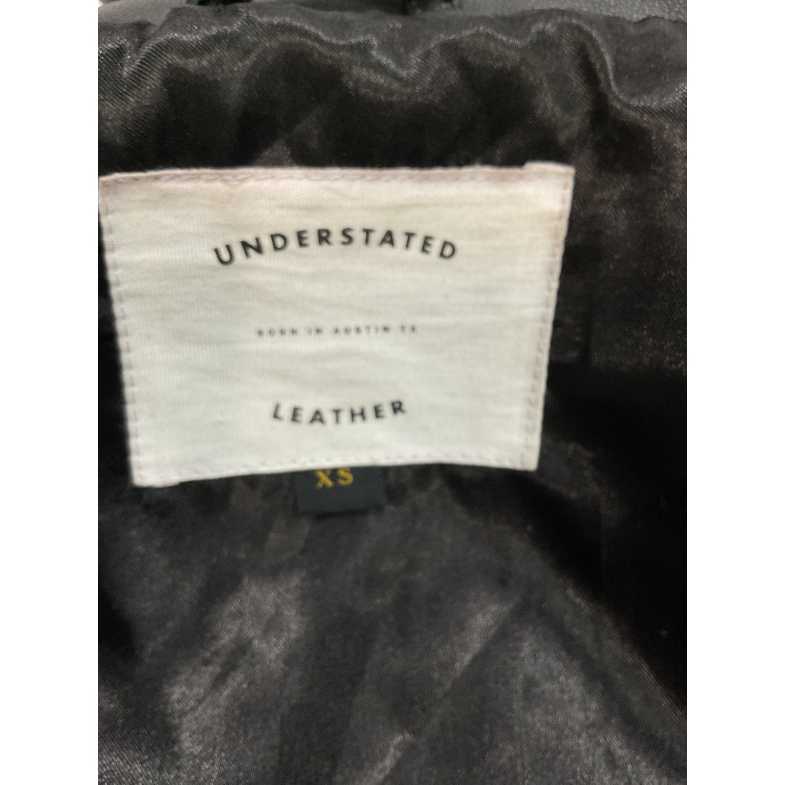 Understated Leather 'Motive' Black Jacket Size XS