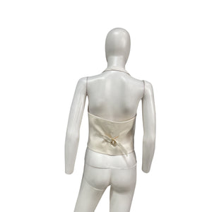 Veronica Beard 'Arabella' Off White Linen Halter Vest Size 4