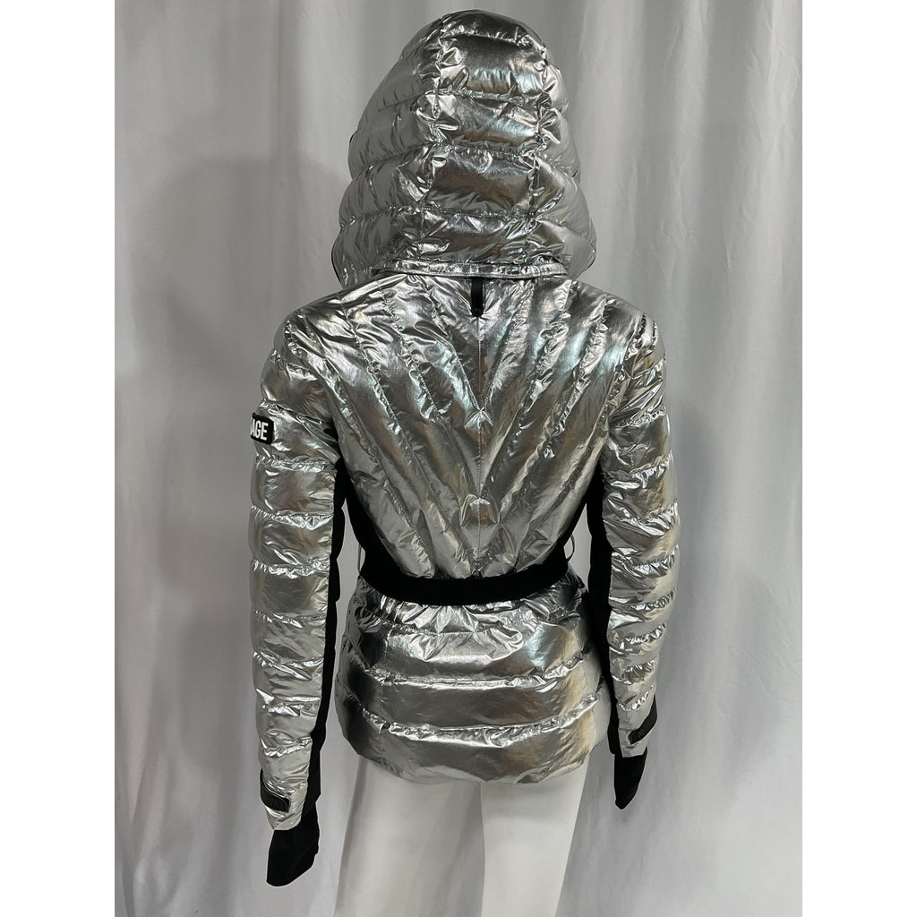 Mackage 'Elita' Silver Stand-Neck Down Coat Size XS