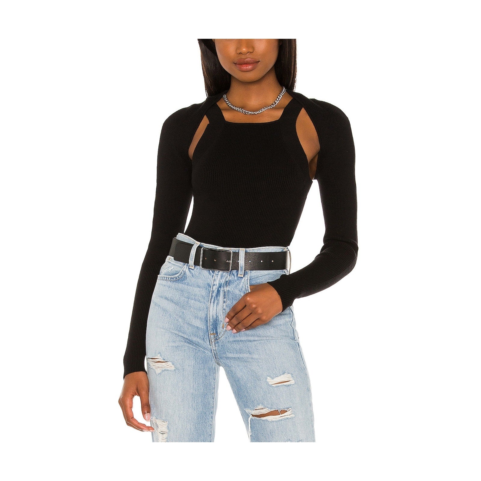 Pistola 'Jolene' Black 2-Piece Knit Tank & Shrug Sweater Size XS