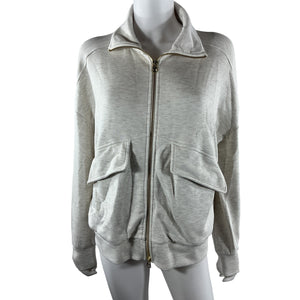 Varley Soft Ivory Marl Garcia Zip Sweatshirt Size XS