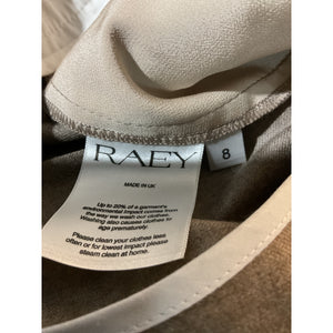 Raey Sleek Tan Cashmere Flared Trousers Size 8