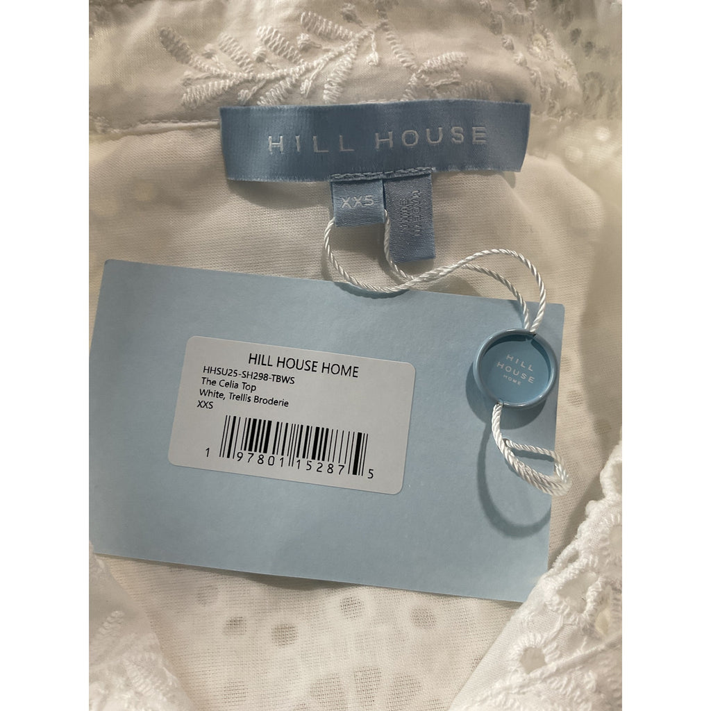 Hill House Home 'The Celia' White Cotton Top Size XXS - NWT
