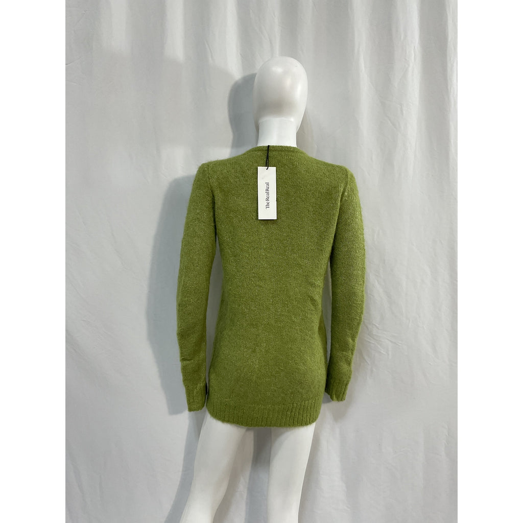 Dries Van Noten 'Alpaca' Green Crew Neck Sweater Size XS - NWT