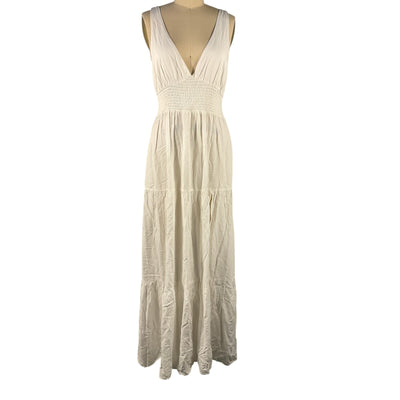 Lspace Smocked White Lilikoi Maxi Dress Size S