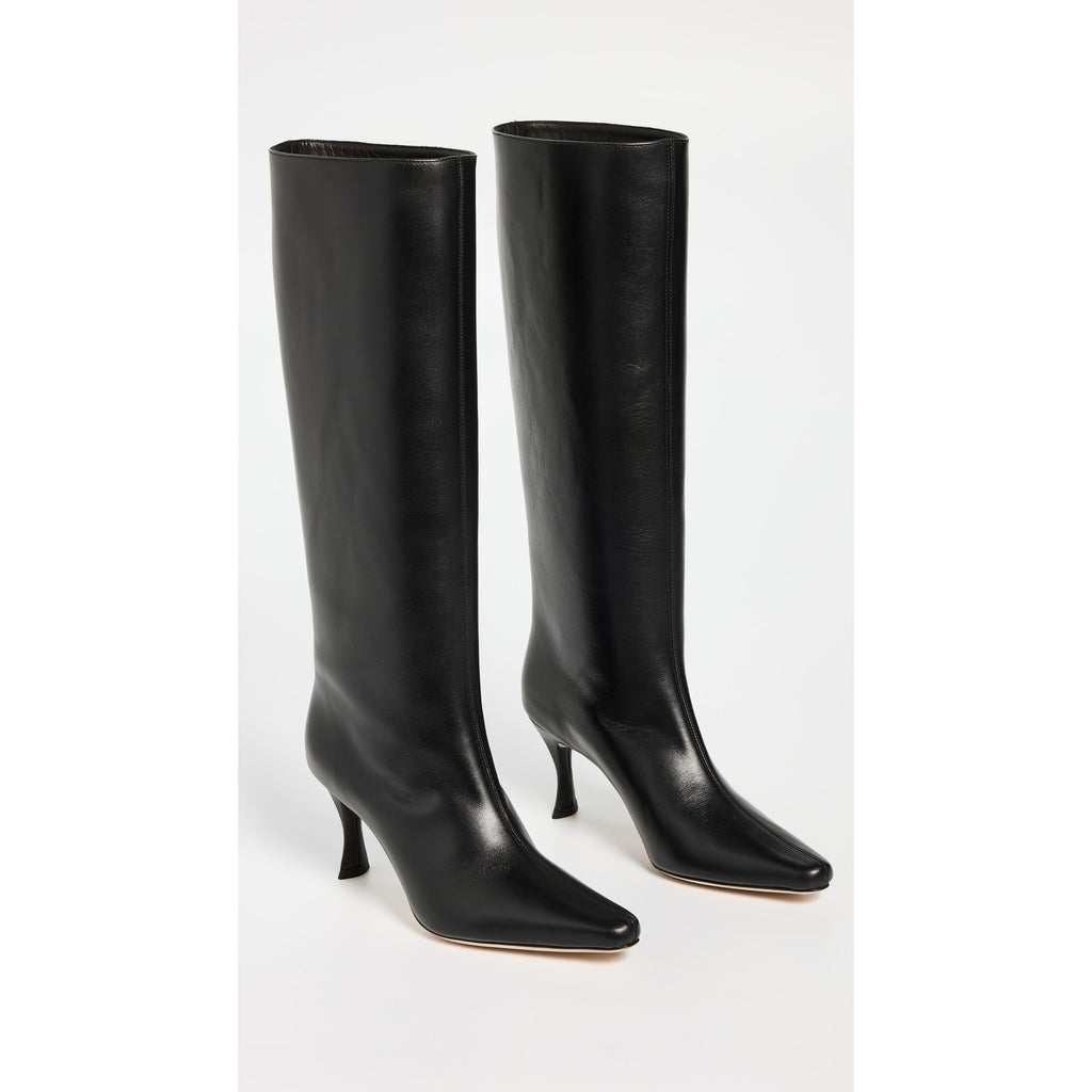 By Far 'Stevie 42' Black Leather Smooth Calf Leather Boots Size 11