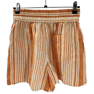 L'Academie Striped Orange Andre Shorts Size XS