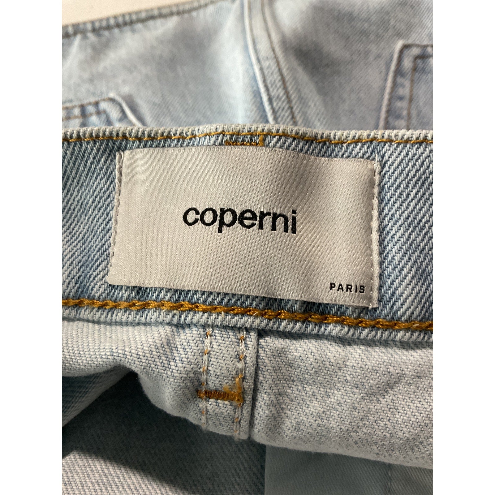 Coperni Denim Mini Blue Cotton Skirt Size FR 36 / US 4