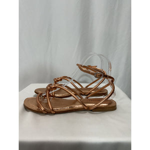 Dee Ocleppo 'Barbados' Gold Leather Sandals Size 7