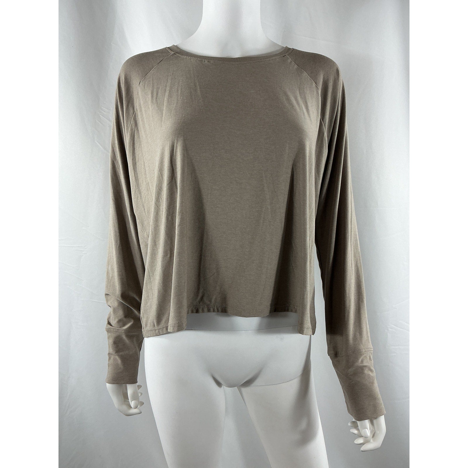 Beyond Yoga Featherweight Beige Polyester Daydreamer Knit Top Size L