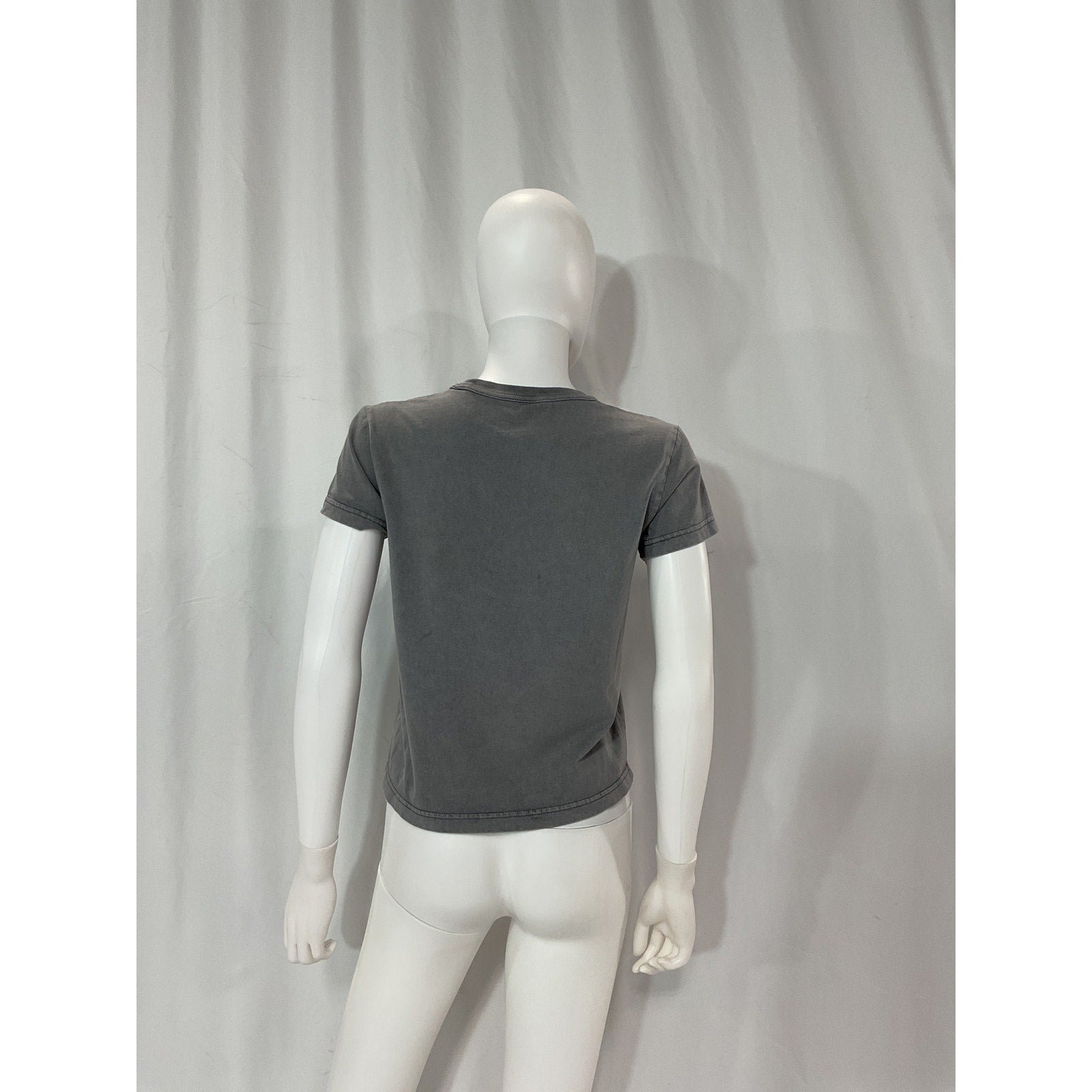 Alexander Wang 'Essential' Grey Shrunk Tee Size S