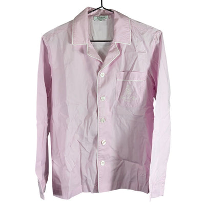 Sporty & Rich Classic Pink Vendome Pajama Shirt Size X-Small
