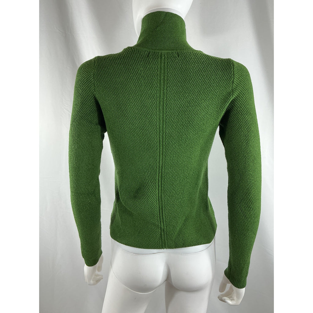 House Of Harlow 1960 'Peyton' Green Nylon Turtleneck Sweater Size S
