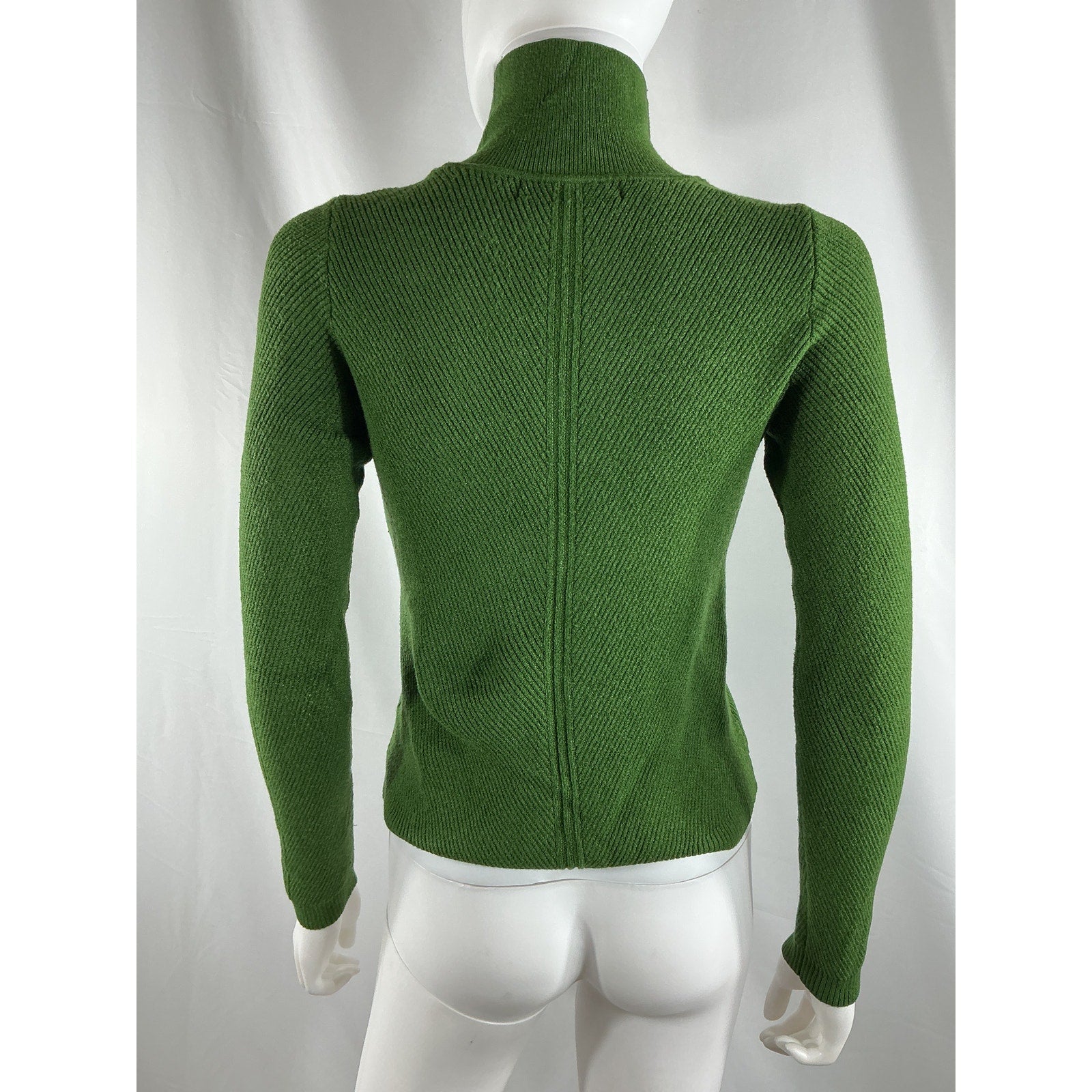 House Of Harlow 1960 'Peyton' Green Nylon Turtleneck Sweater Size S