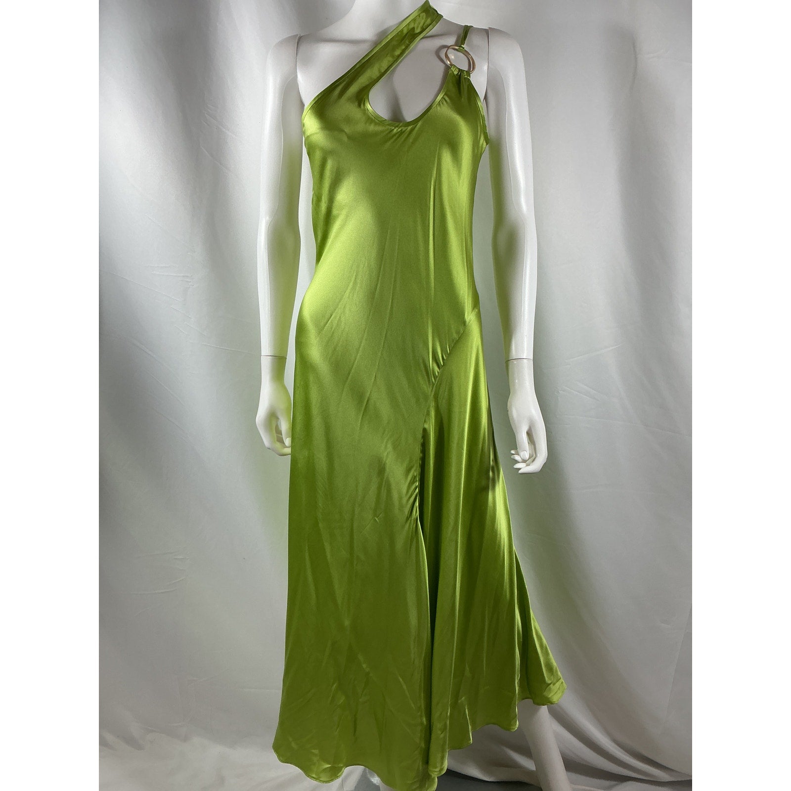 Cult Gaia 'Gwenyth' Green Silk Dress Size S