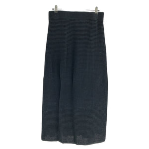 Loulou Studio Textured Black Manta Midi Skirt Size L