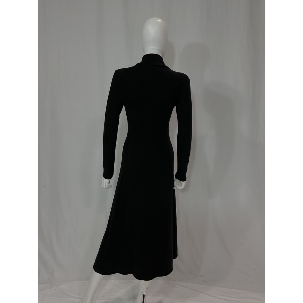Reformation 'Cory' Black Turtlenec A Line Skirt Knit Dress Size S