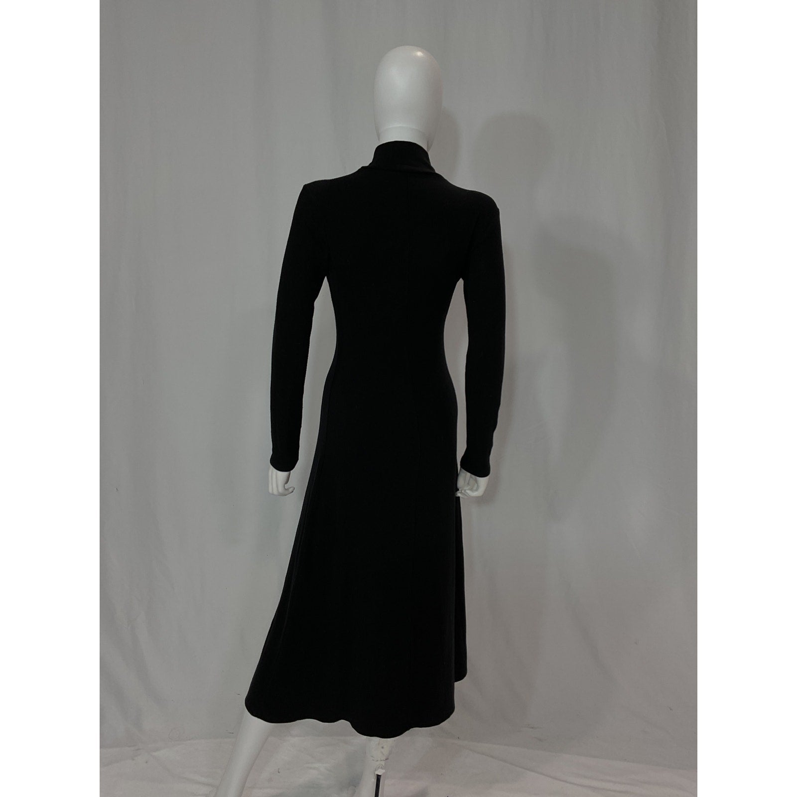 Reformation 'Cory' Black Turtlenec A Line Skirt Knit Dress Size S