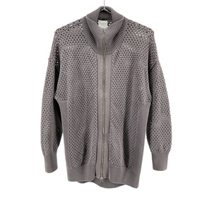 Varley 'Cassady' Grey Cotton Knit Jacket Size XS