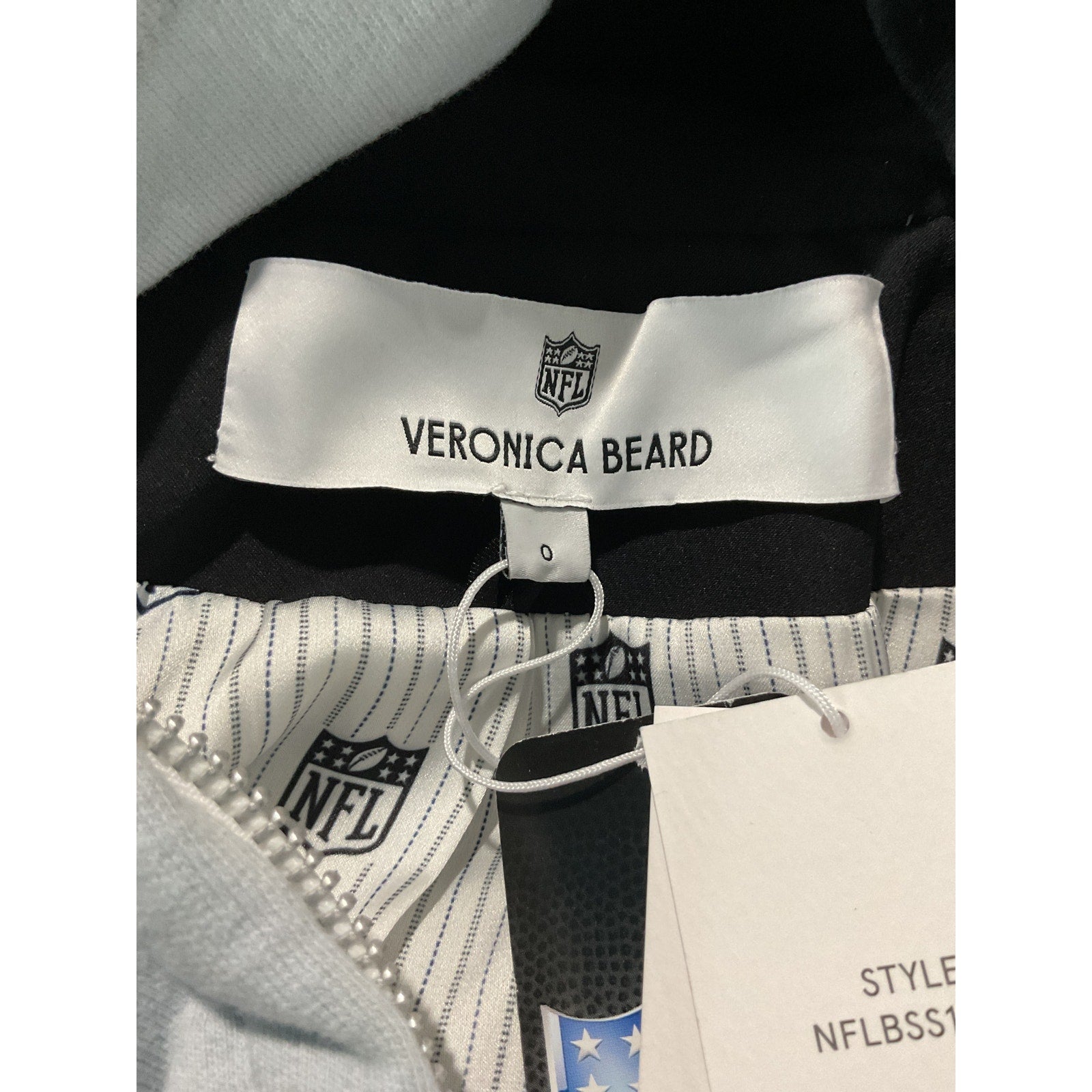 Veronica Beard X 'Nfl' Black Cotton Dickey Jacket Size 0 - NWT