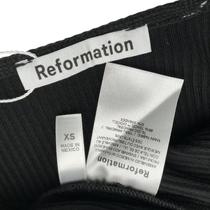 Reformation Ribbed Black Cassi Dress Size XS
