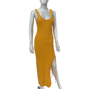 The Range Ribbed Sunrise Cinched Midi Dress Size M