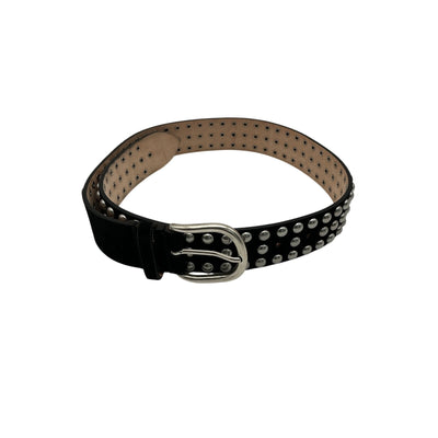 Isabel Marant Studded Black Suede Leather Ilo Belt Size 75cm