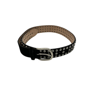 Isabel Marant Studded Black Suede Leather Ilo Belt Size 75cm